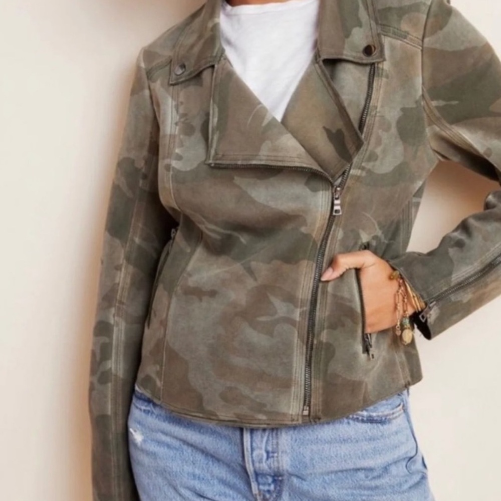 Anthropologie Camouflage Medium Women’s Textured Jacket - Picture 4 of 14